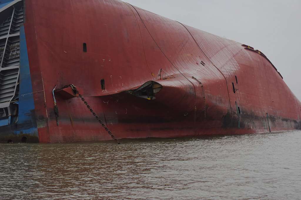 capsized tanker