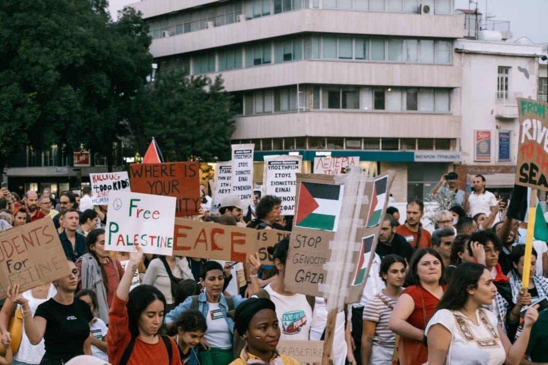 Hundreds are gathering in Nicosia on April 7 to mark six months since the Israeli offensive in Gaza