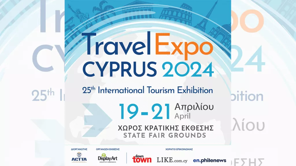 A 25ª Exposição de Turismo TRAVEL EXPO CYPRUS realizar-se-á de 19 a 21 de abril no recinto da Feira Estatal em Nicósia