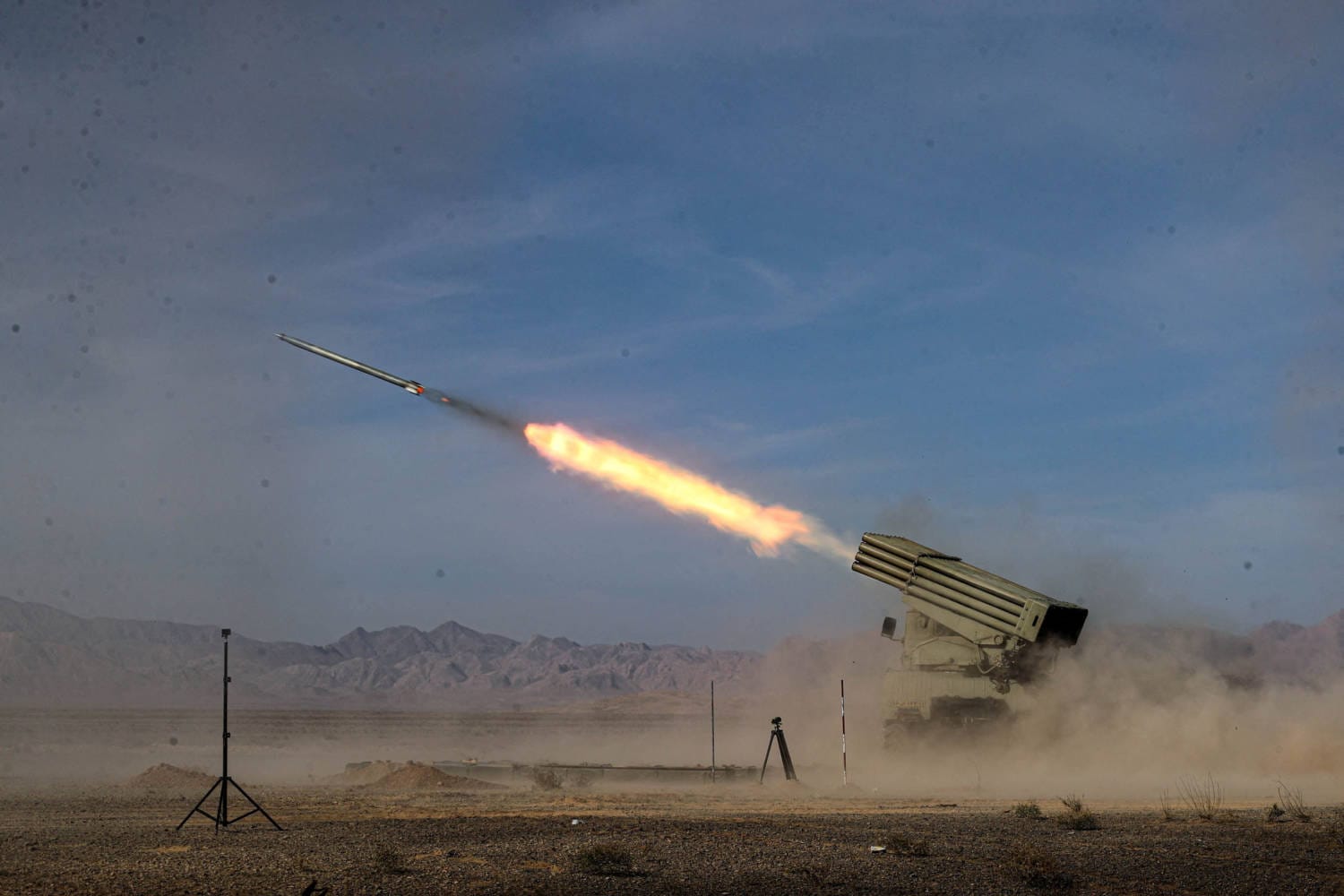 Iran's Islamic Revolutionary Guards Corps launched drones and missiles at Israel, potentially escalating tensions