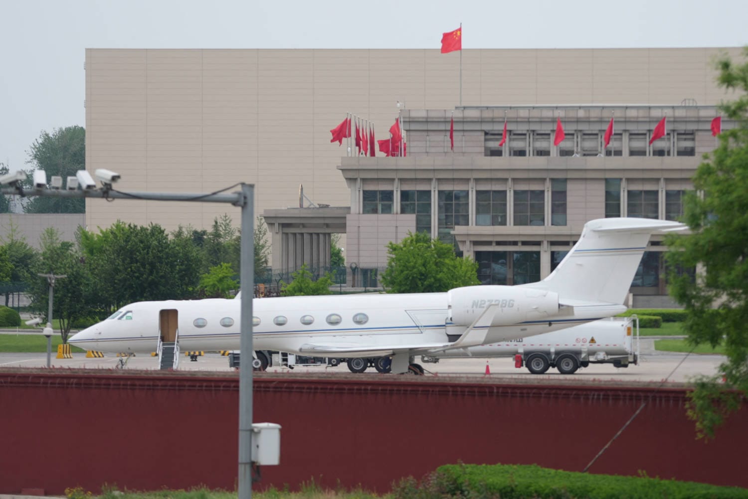 Elon Musk, CEO of Tesla, made a surprise trip to Beijing to discuss the rollout of Full-Self Driving software in China and seek approval to transfer data collected in the country abroad for autonomous driving technologies