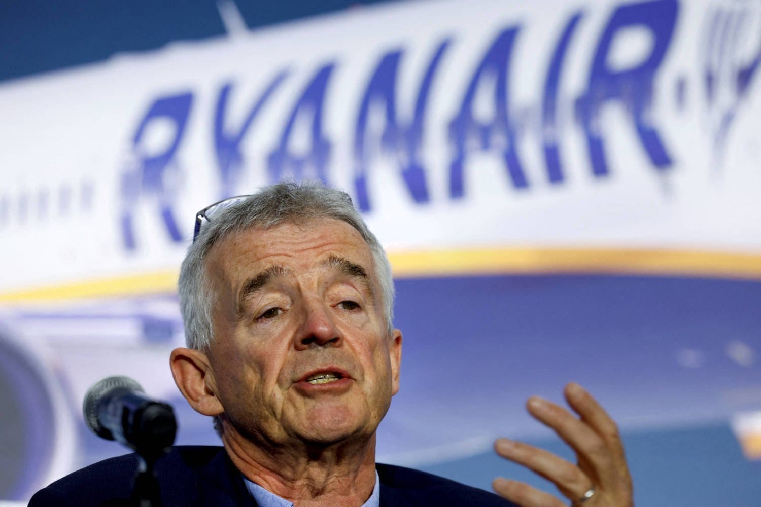 Ryanair CEO Michael O'Leary mentioned a "recessionary feel around Europe" as a possible reason for slower airfare growth