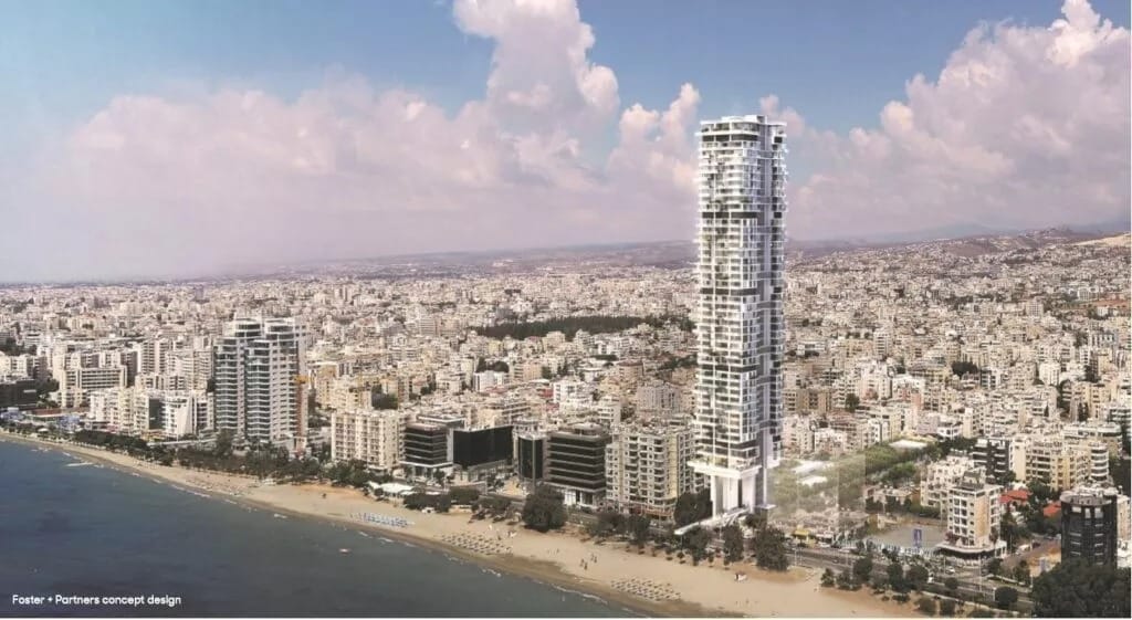 Limassol Municipality is expected to issue a building permit by the end of May for the Aura project, which will become Cyprus’s tallest building at 181.5 metres with 44 floors